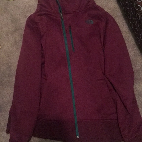 The North Face Jackets & Blazers - Purple and teal North Face jacket with hood.